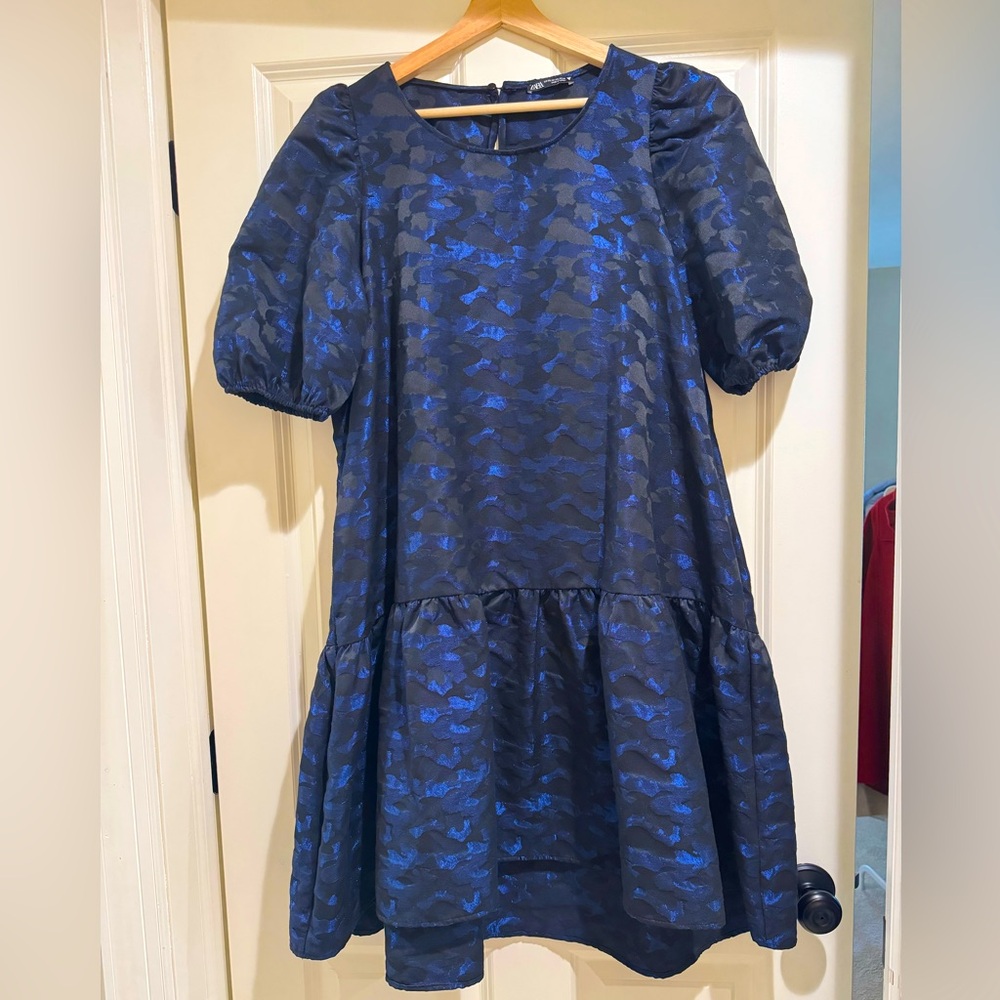 Zara Voluminous Jacquard Dress, size US XXL